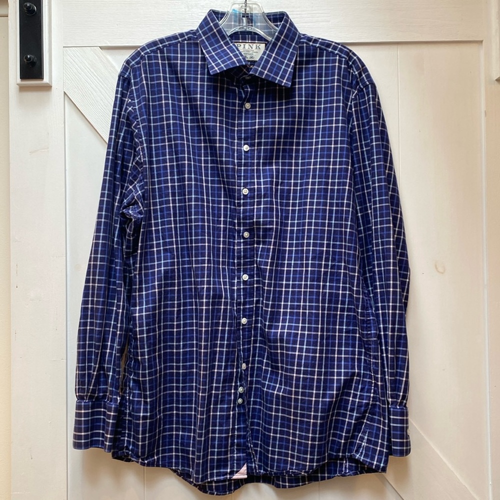 Thomas pink button down. Size 17-17 1/2